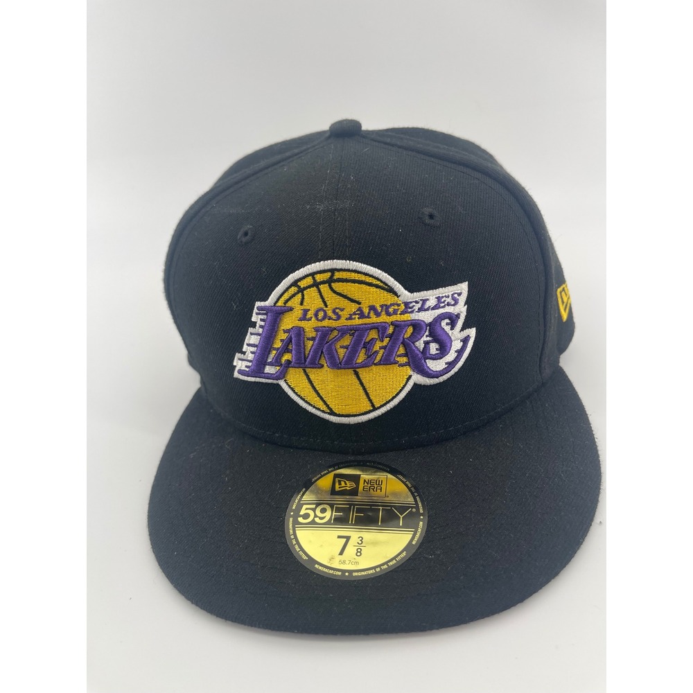 Los Angeles Lakers Hat Cap Mens 7 3/8 Black LeBron James Signature Fit New Era
